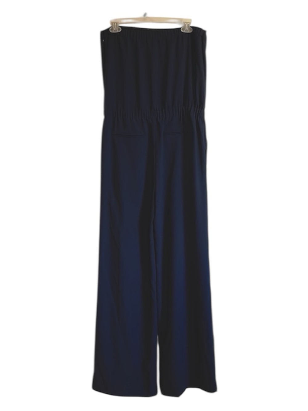 Trouvé Strapless Jumpsuit Wide Leg Med Navy Blue Loose Formal Contemporary